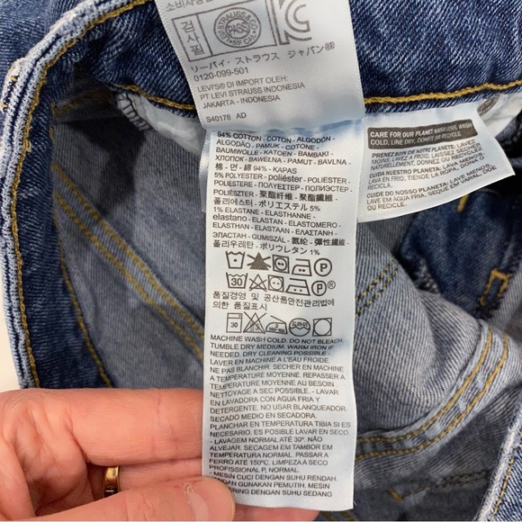 Levi’s 711 Skinny Jeans Medium Wash Size 28 - Picture 6 of 7